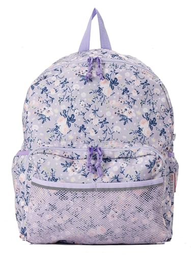 ELLE Kids リュック フラワーラベンダーL EKL-006 キッズリュック おしゃれ かわいい 軽量 小学生 低学年 高学年 A4フラットファイル ELLEキッズ 女の子 男の子 女子 かわいい 子供 ガールズ キッズ用 ジュニア用 子供用 ガール