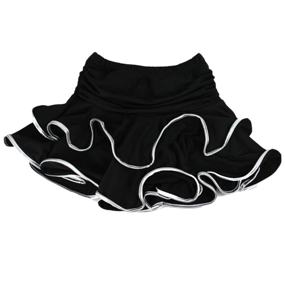 Kangkang@ Children Dance Costumes Practise Milk Silk Skirts Double Skirt Latin Dance Dress Uniforms of The Girls Eye-Catching Girls Latin Dance Skirt