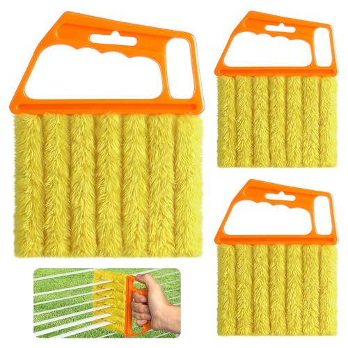 3pcs Window Blind Cleaner Duster Tool 2026 New Cleaning Tools 7 Fingers Washable Microfiber Dusters for Cleaning Crevice Cleaning Brush Duster for Venetian Blinds & Air Conditioner VentsOrange