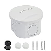 Vista 19 de LeMotech Caja de conexiones, Caja eléctrica IP65 resistente al agua y al polvo de plástico ABS para proyecto electrónico, color blanco 19.9 x 15.5 x