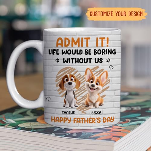 Taza personalizada para papás perro color Admit It 15oz miniatura 5