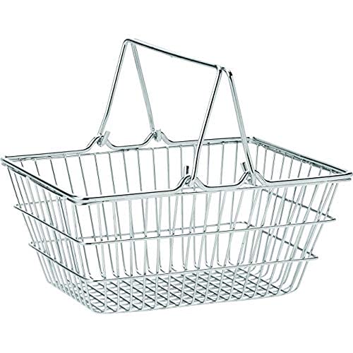 Swadhin Stainless Steel Shopping Grocery Basket Mini Supermarket Handy