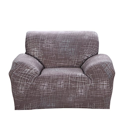 jianyanaStretch Couch Cover, Polyester Spandex Printed Elastic Couch Sofa Slipcovers 1/2/3/4 Seater Furniture Protector Covers Non Slip Cover for Kids/Dogs/Pets (Single Seat, Nordic style)