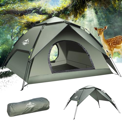 Purebox Camping Zelt, 2-3 Personen Automatisches Pop Up Zelte, Instant-Zelt...