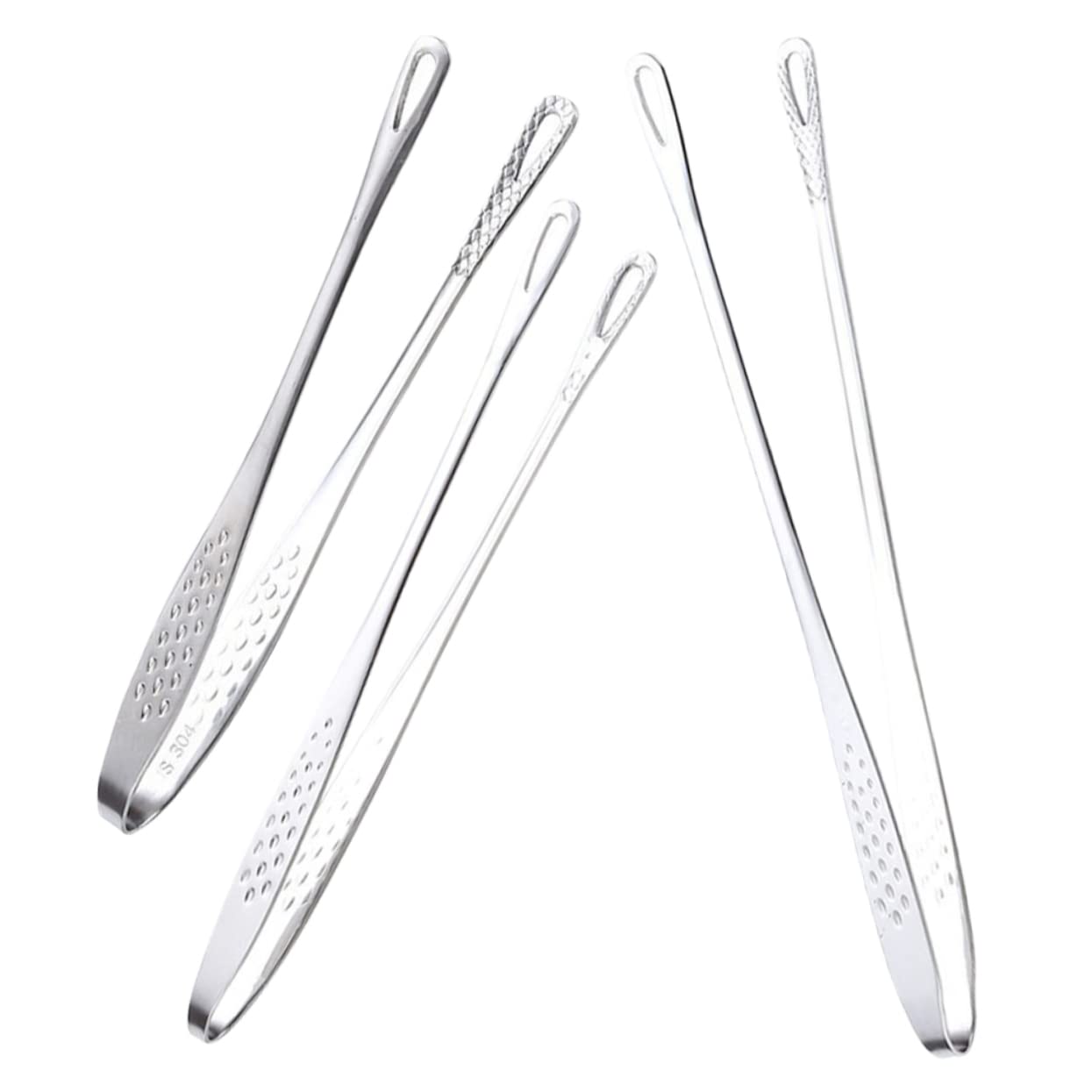 Happyyami 3Pcs Bbq Tongs Stainless Steel Grill Clamp for Cooking Non Slip Design for Barbecue Steak and Outdoor Cooking Essential Kitchen Tool