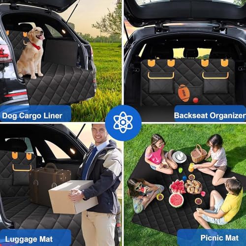 Housse coffre voiture BYD Tang tapis chien imperméable antidérapant avec poches - 7