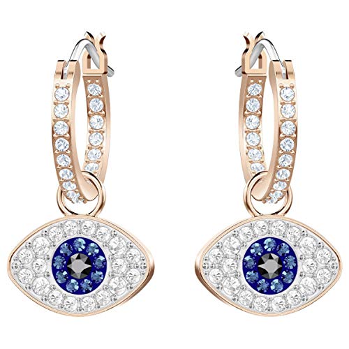 Swarovski Duo Evil Eye Hoop Pierced Earrings