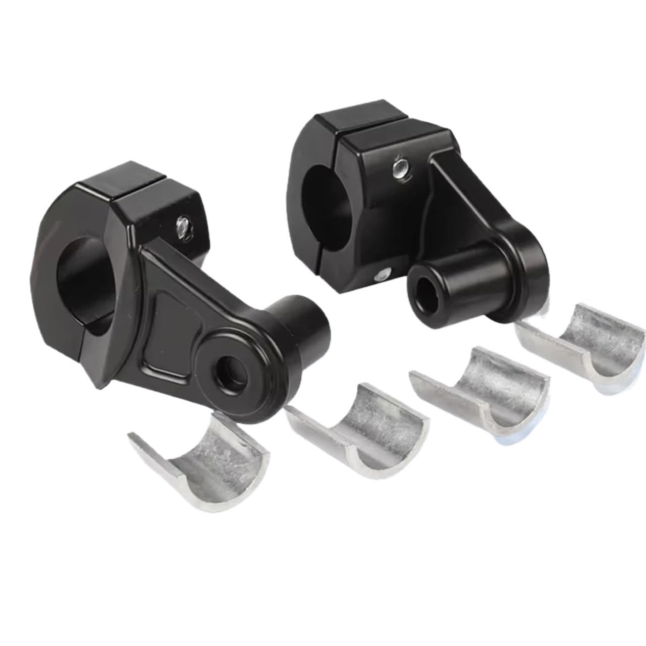 Zaciski kierownicy motocyklowej 22mm 28mm Podniesiona kierownica Akcesoria do motocrossu terenowego(Black 1 Set)