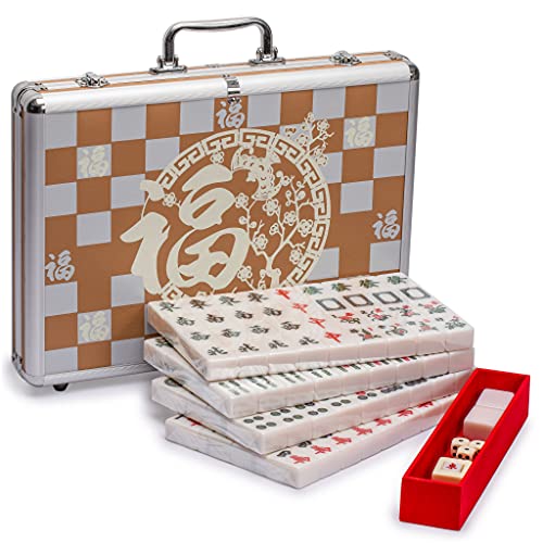 Set Profesional Mahjong Chino con Mesa y Cubierta Roja miniatura 3