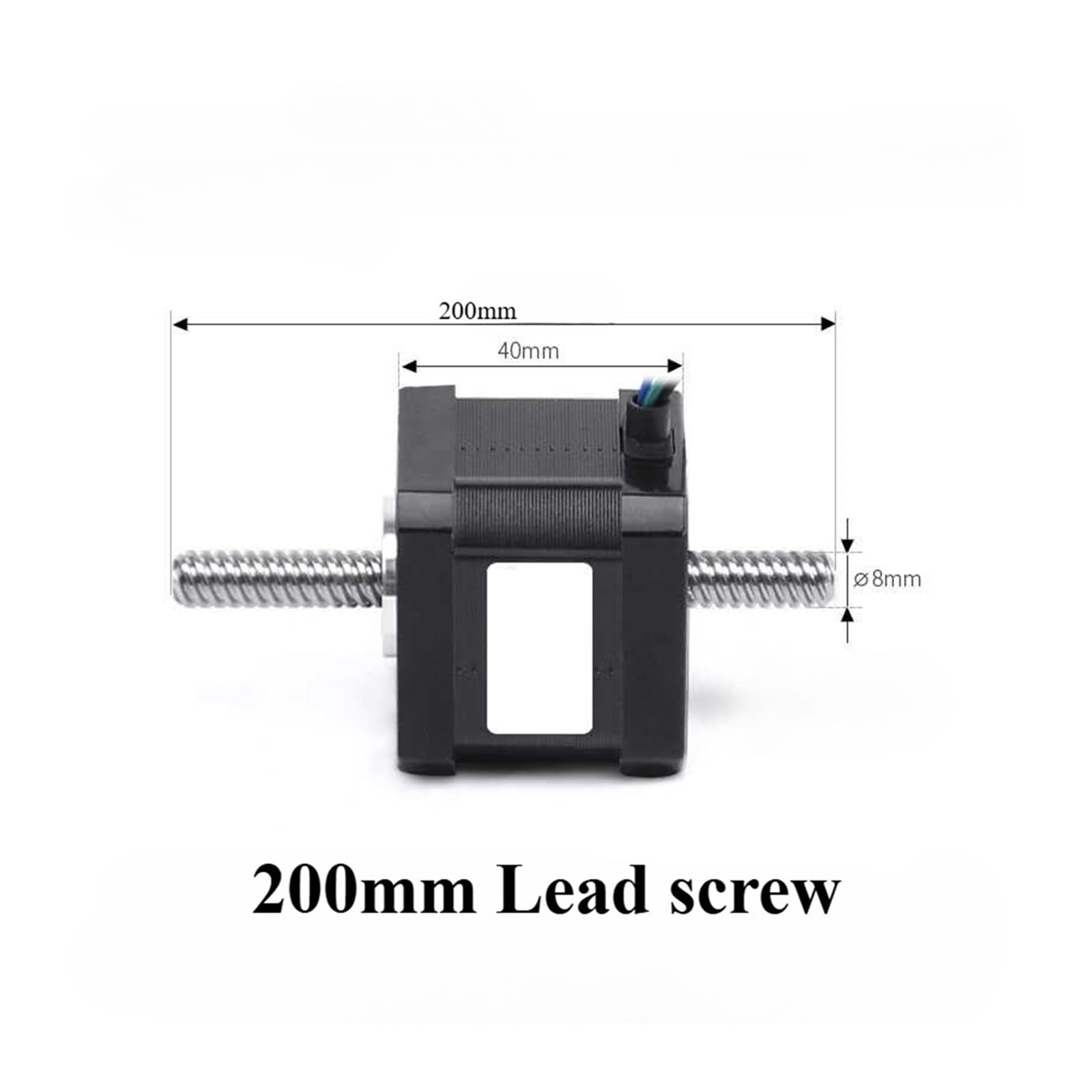 Motore passo-passo lineare NEMA17, vite lineare T8 non prigioniera Motore passo-passo lineare passante da 42 mm for stampante 3D CNC(T8 4mm lead,200mm Lead screw)