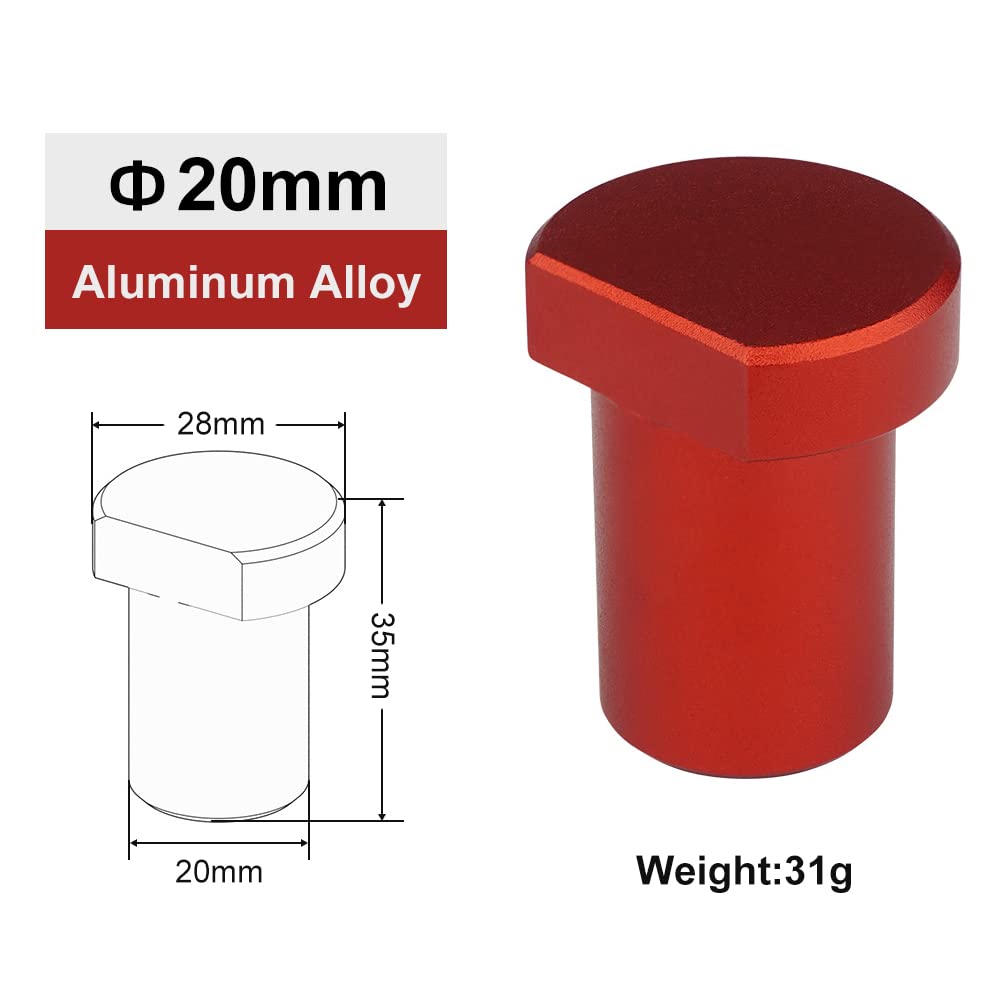 2PCS 20mm Bench Dogs Guide Rail Sliding Slot Stop Aluminum Alloy