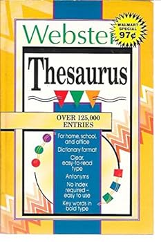 Paperback New Webster's Thesaurus - Over 125,000 Entries for home, school, and office Book