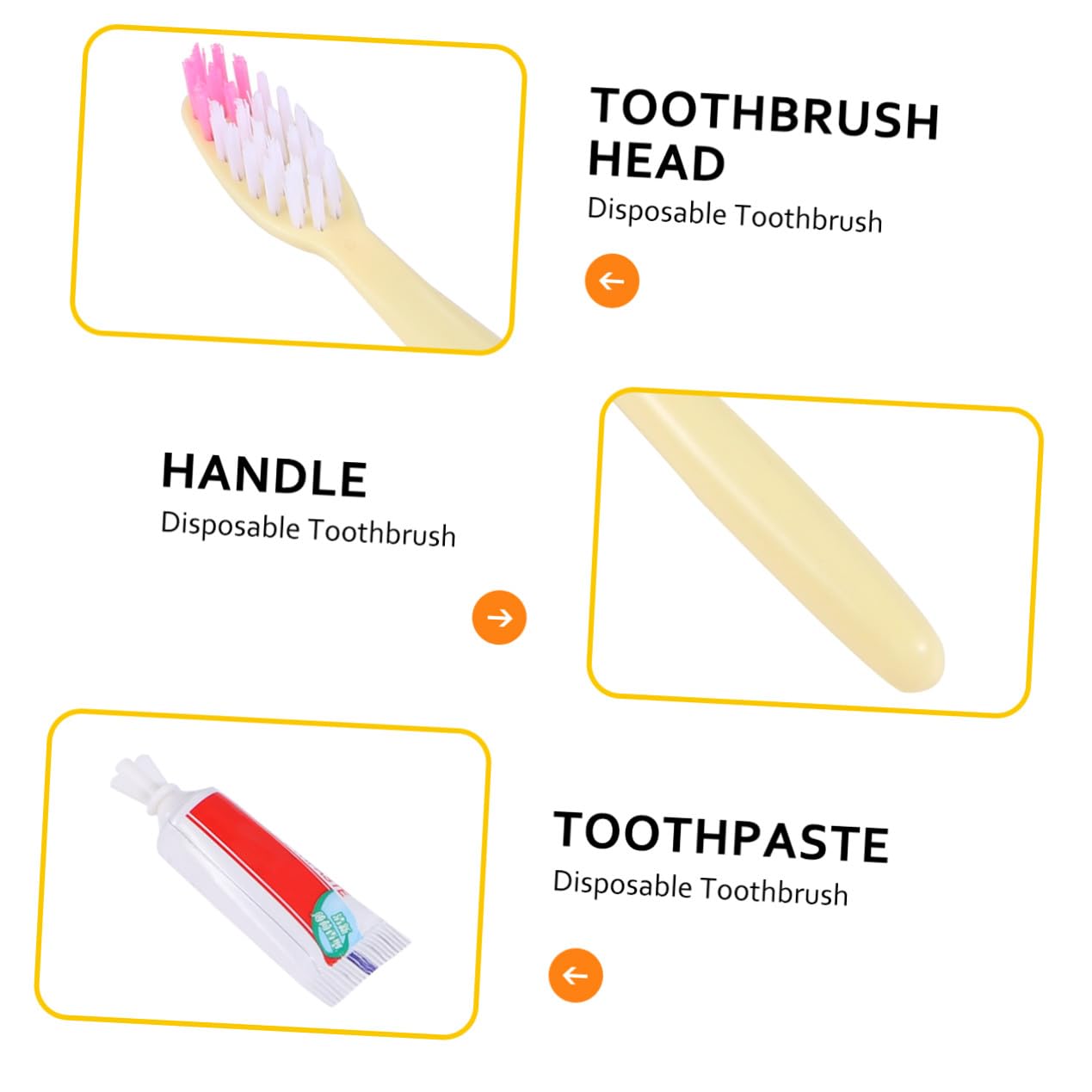 Spazzolini da Denti Manuali Confezionati Singolarmente Stili multipli Set da 100 Monouso con Dentifricio da Viaggio Portatili in Plastica Stili multipli per Viaggi e Gite