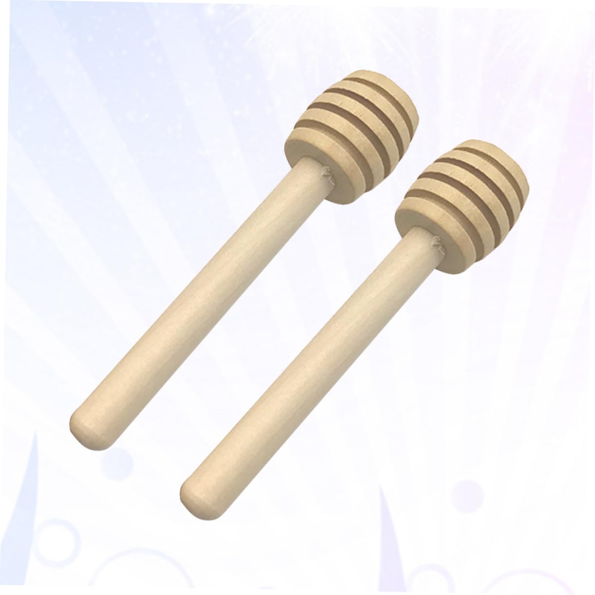 SHOWERORO 50pcs Wooden Sticks for Honey Pot Jar Honey Jar Dipper Stick Syrup Stirrer Honey Stirrer