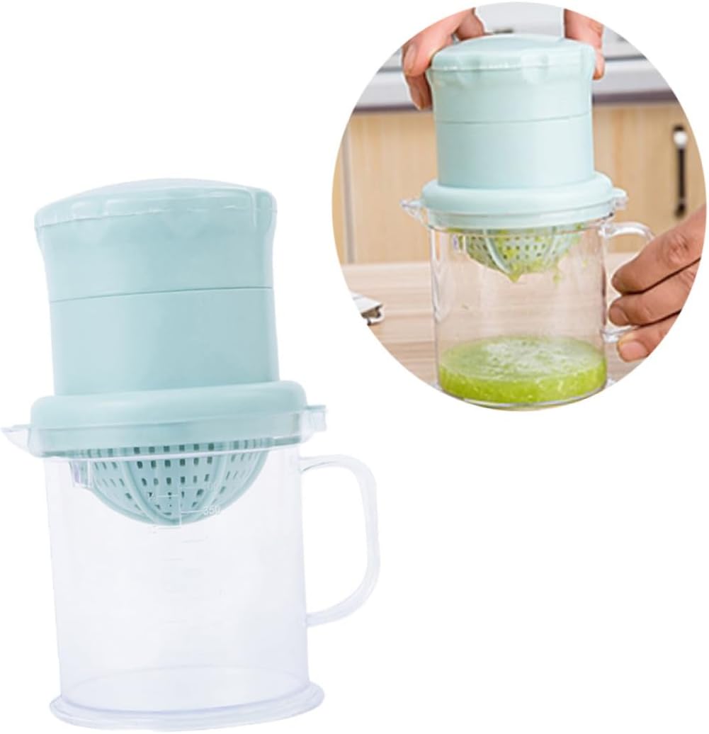 2 Pcs Hand Press Fruit Squeezer Mini Vegetable Juicer Compact Tool for Easy Citrus Juicing with Residue Filter Dishwasher Safe Healthy and Design