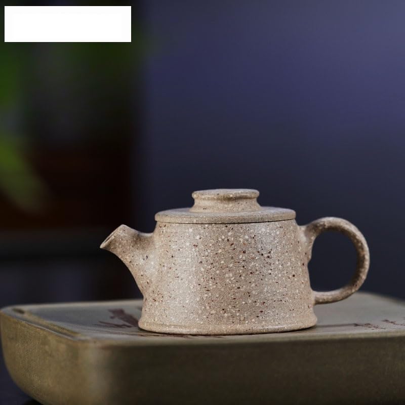 Teiere Teiera in Argilla Viola da 80 ml Teiera Fatta a Mano Minerale Grezzo Sabbia Grossa Giada Bianca Segmento Fango Bollitore Colino Zisha Teaset Teiera