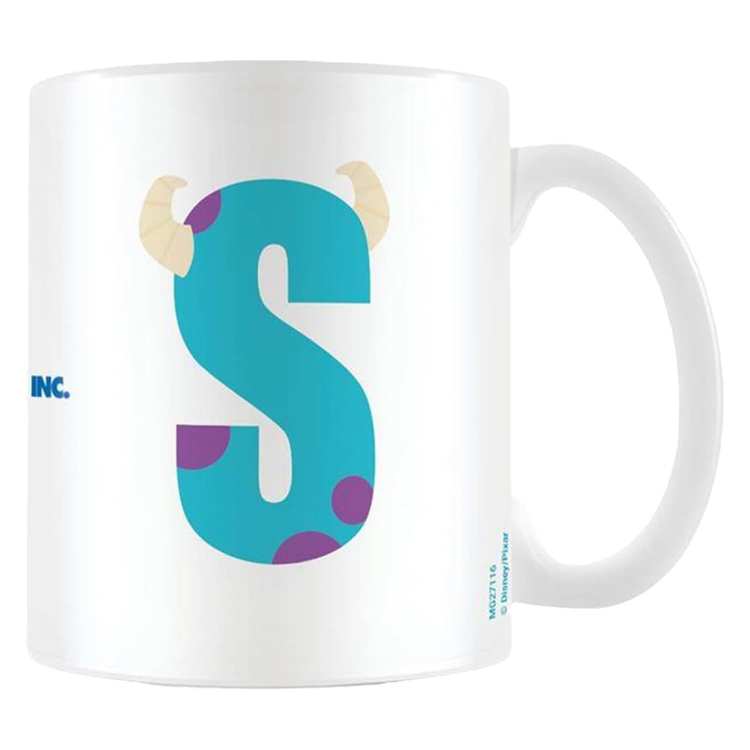 Pyramid International mg27116 Disney Alphabet Ceramic Personalised Mug, S for Sulley Design 11oz Capacity, Blue,Purple