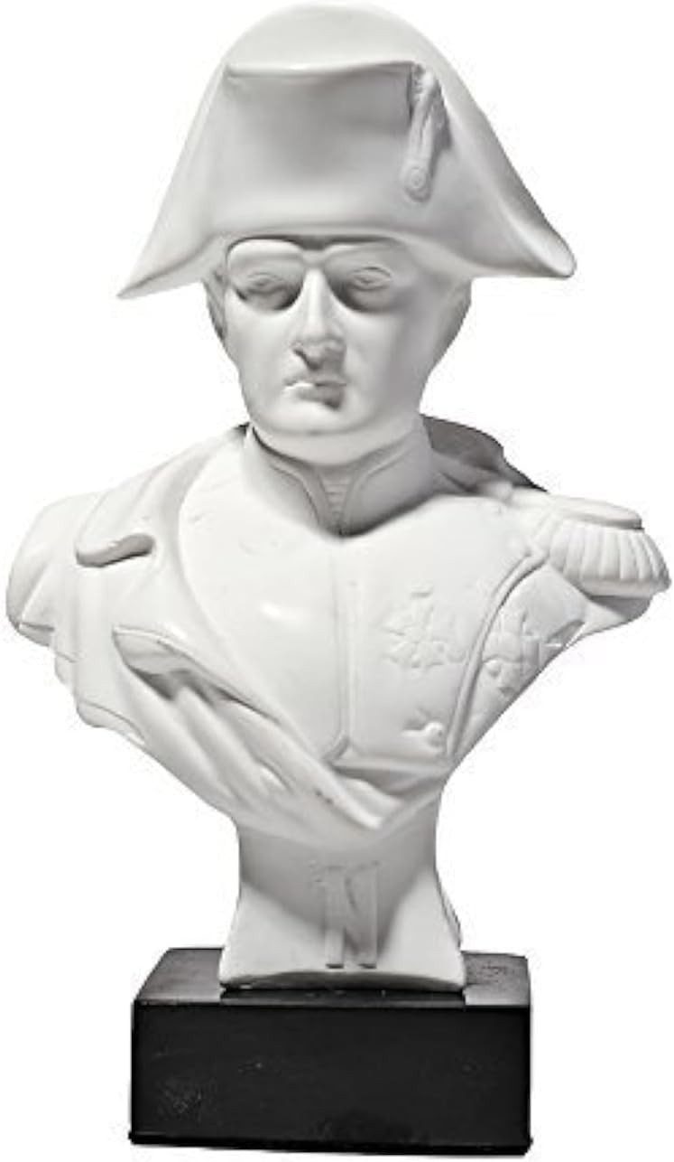 danila-souvenirs French Emperor Napoleon Bonaparte Marble Bust Statue Sculpture White 13 cm