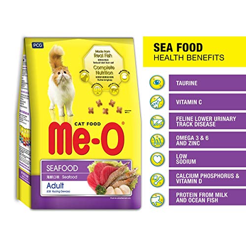 Image of Me-O Adult Dry Cat Food, Seafood Flavor, 7 Kg