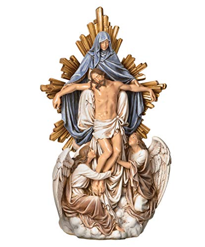 Joseph's Studio By Roman - Angels With Crist Statue, Renaissance Collection, 13.25" H, Resin And Stone, Religious Gift, Decoration, Collection, Durable, Long Lasting #TOP28