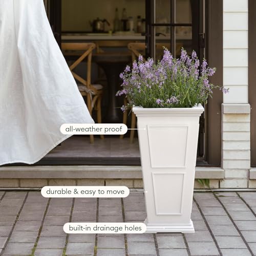 Image of Veradek Brixton Series Planter - Tall Outdoor Planter with Shelf