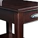 Leick Home 10537 Laurent One Drawer Swing Arm Lamp Side Table with Shelf, Chocolate Cherry