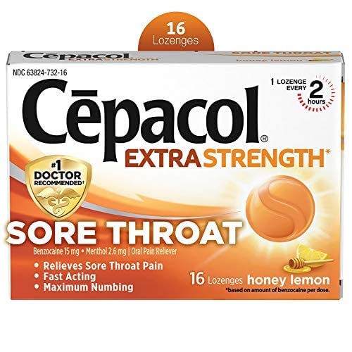 Cepacol Maximum Strength Throat Pain Relief Lozenges Honey Lemon - 16 Ct, Pack Of 4 #TOP4