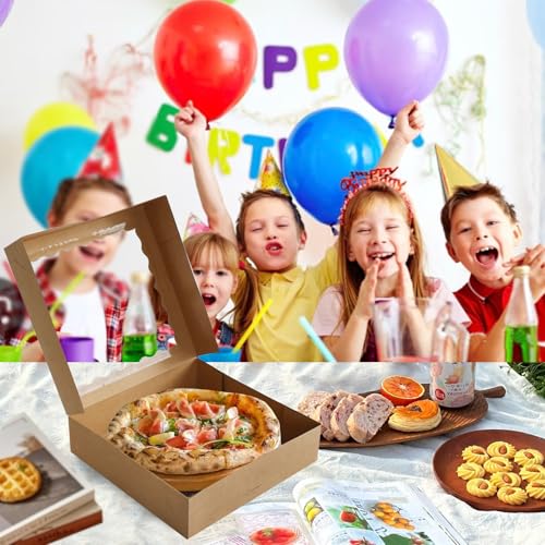 Bakery Boxes with Window 20 Pack – No Folding Needed, Durable Kraft Boxes for Fresh & Professional Food Packaging - Image 5