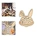 YKLWORLD Easter Bunny Treat Trays, Easter Tray Decor for Home, Easter Rabbit Tray - Farmhouse Rustic Wood Decor Bunny Rabbits Decor Decorative Trays for Tabletop Kitchen Office (Small)