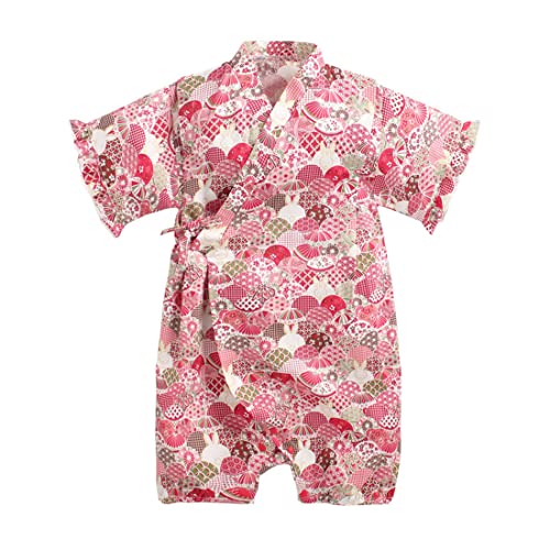 Image of Baby Japanese Kimono Robe Cotton Infant Comfy Loose Romper