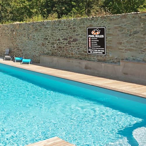 Conjunto 2 Señales de Reglas para Piscina 12x8 Pulg miniatura 6