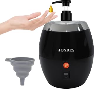Warmer Oil Massage Lotion Warmer Kit for Professional Massage Therapy With Essential Oil Heater Bottle Dispenser Pump Funnel,15 Minutes Rapid Heating Machine- Ideal for Salon and Spa Use (Black)