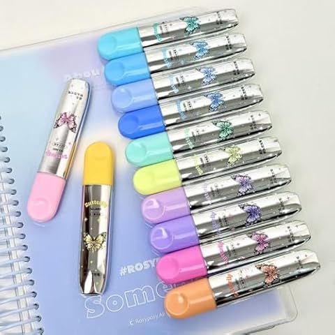 COLNK Highlighters Set of 12 Colors, Chisel Tip Aesthetic Highlighters, Assorted Colors,Cute Highlighters for School Students Supplies, Multicolor Highlighter,12-Pack Cover