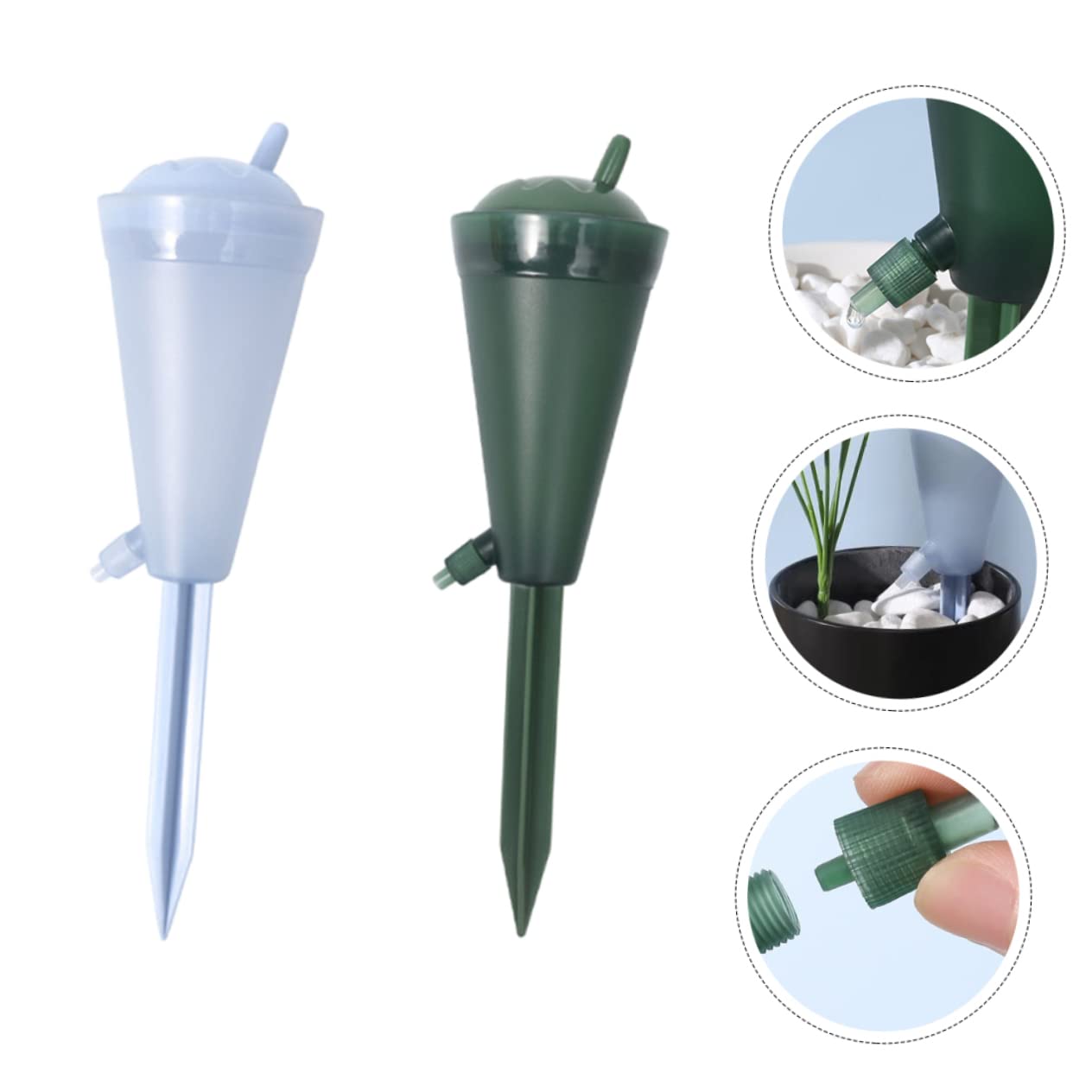 HANABASS 5 Ensembles Dispositifs Arrosage Automatiques Système De À pour Pots De Fleurs Piquets Irrigation Auto avec Débit Arroseurs Jardin Pratiques Et Économes Eau 2 Pièces * 5