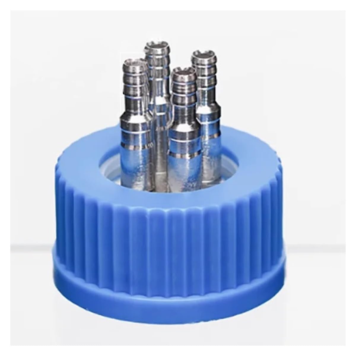 Cristalería de Laboratorio Botella de fase móvil GL45, tapa de acero inoxidable de plástico, tapa de botella de reactivo de dos vías, doble vía, tres vías y cuatro vías.(L)