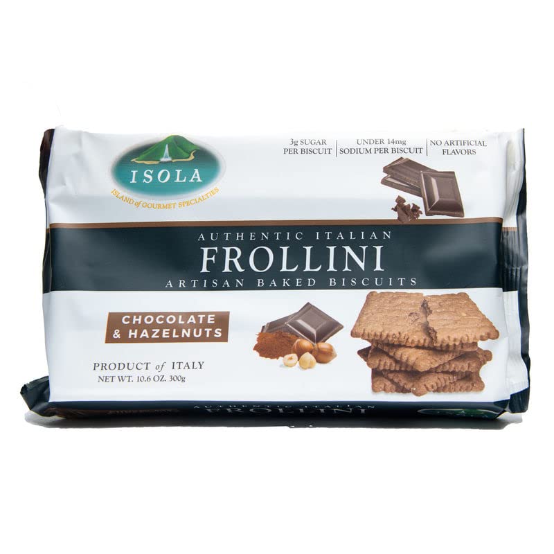 Isola Italian Premium Chocolate & Hazelnuts Frollini Cookies - 6 Pack