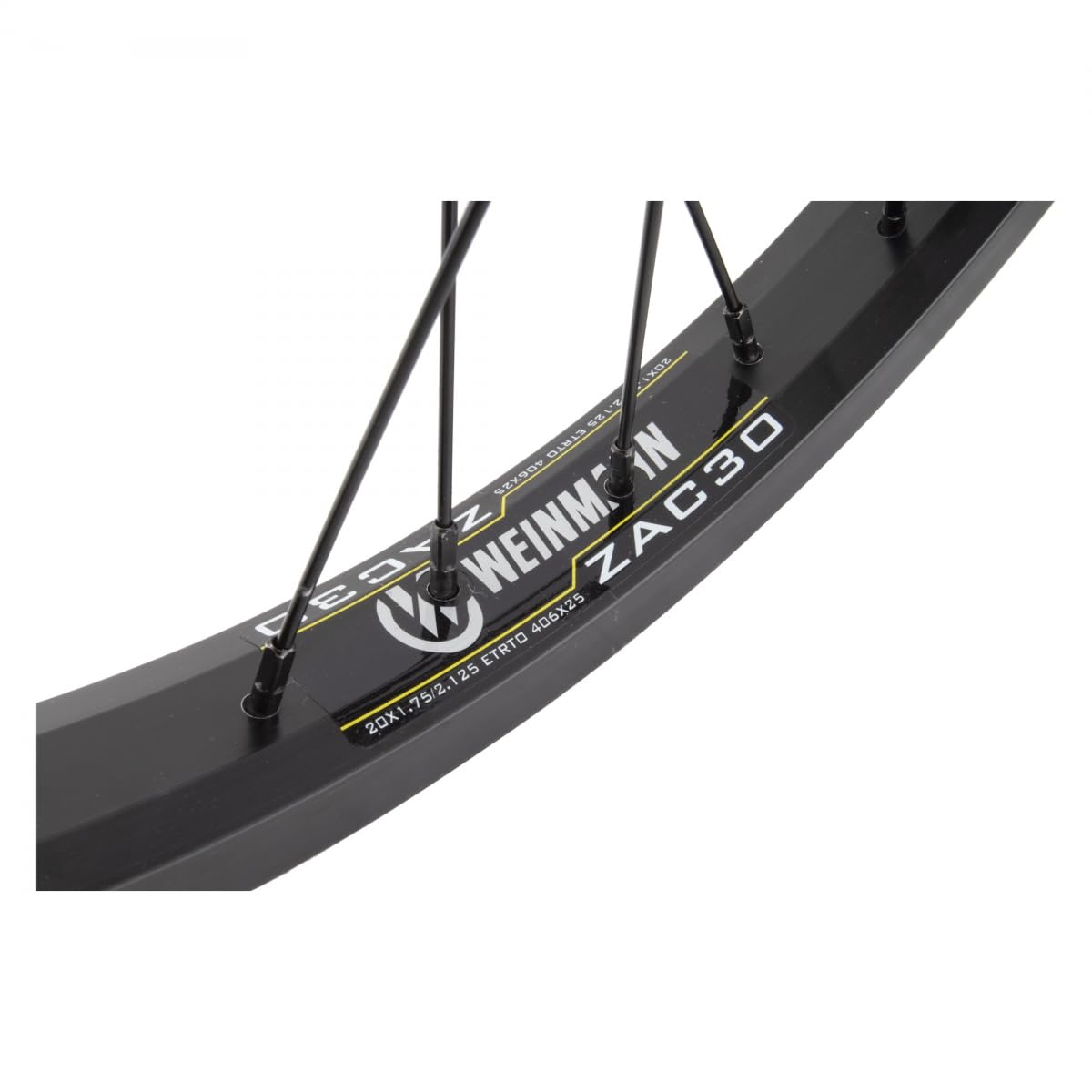 WheelMaster WHL FT 20x1.75 WEI ZAC30 BK 36 ALY BO 3/8 BK 14gBK