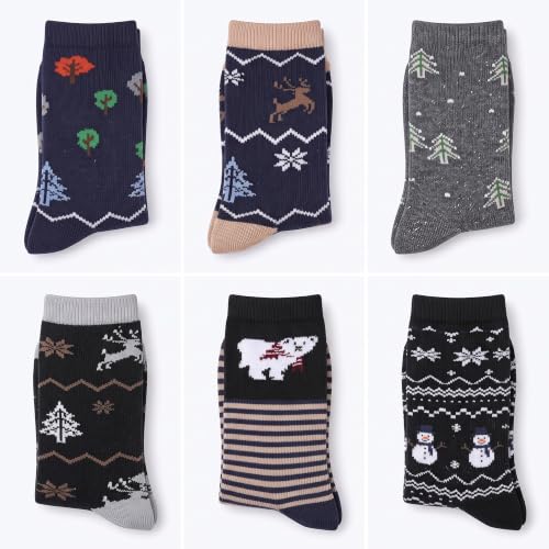 Image of Tipi Toe Women's 6 Pairs Winter Boot Socks - Soft Cotton Blend Warm Crew Socks Size 9-11