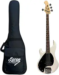 ContraBaixo Seven Music 4 Cordas WH Branco SBM-47 - LH C/Bag