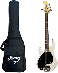 ContraBaixo Seven Music 4 Cordas WH Branco SBM-47 - LH C/Bag