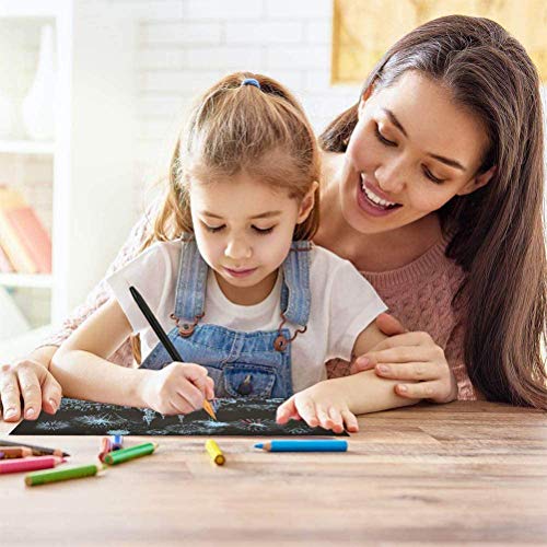 Scratch Art Tools, 9 Pcs Scratching Drawing Tools Set: Artist Glove, Tools Bag, Scratch Coloring Pens, Plastic And Wooden Stylus, Scraper, Repair Pen, Clean Brush For Adults & Kids Painting Paper #TOP6