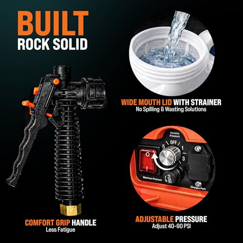 Image of PetraTools HD4000 Battery Powered Backpack Sprayer, 8 Hr Runtime, 9 Nozzles