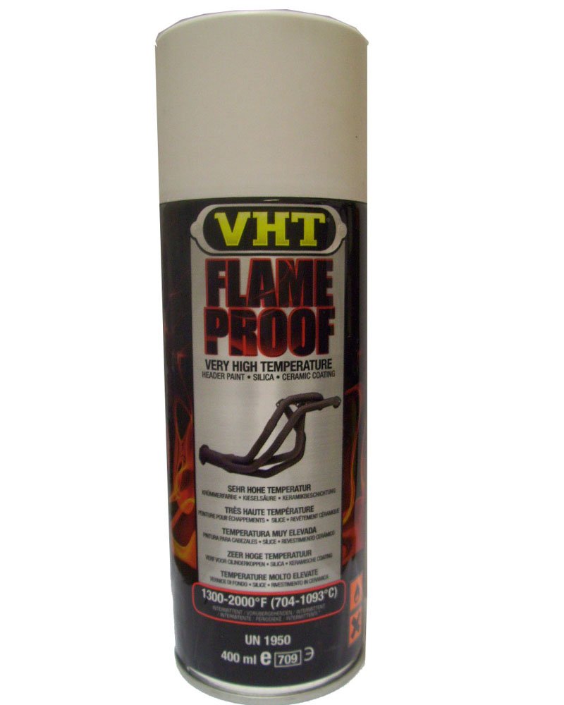 VHT GSP101 - Tubo di scappamento e collettore Flame Proof bianco opaco, resistente al calore fino a 1093 °C