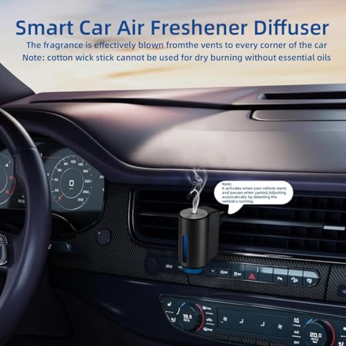 Image of STARQ Smart Car Aroma Diffuser Rechargeable Air Freshener Mist Dispenser with Auto On /Off, 3 Speed Modes & Stylish Interior Decor (S4)