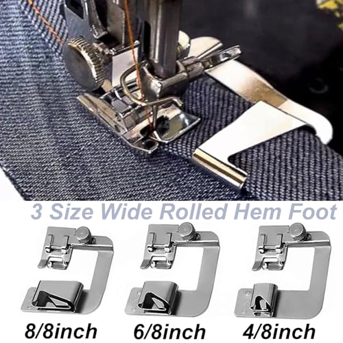 Set de 6 Pies Para Dobladillo Ancho y Estrecho para Máquina de Coser miniatura 6