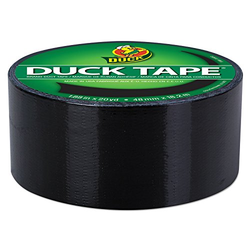 Image of Duck Brand 1265013 Color Duct Tape, Single Roll, Black (Pack of 6)