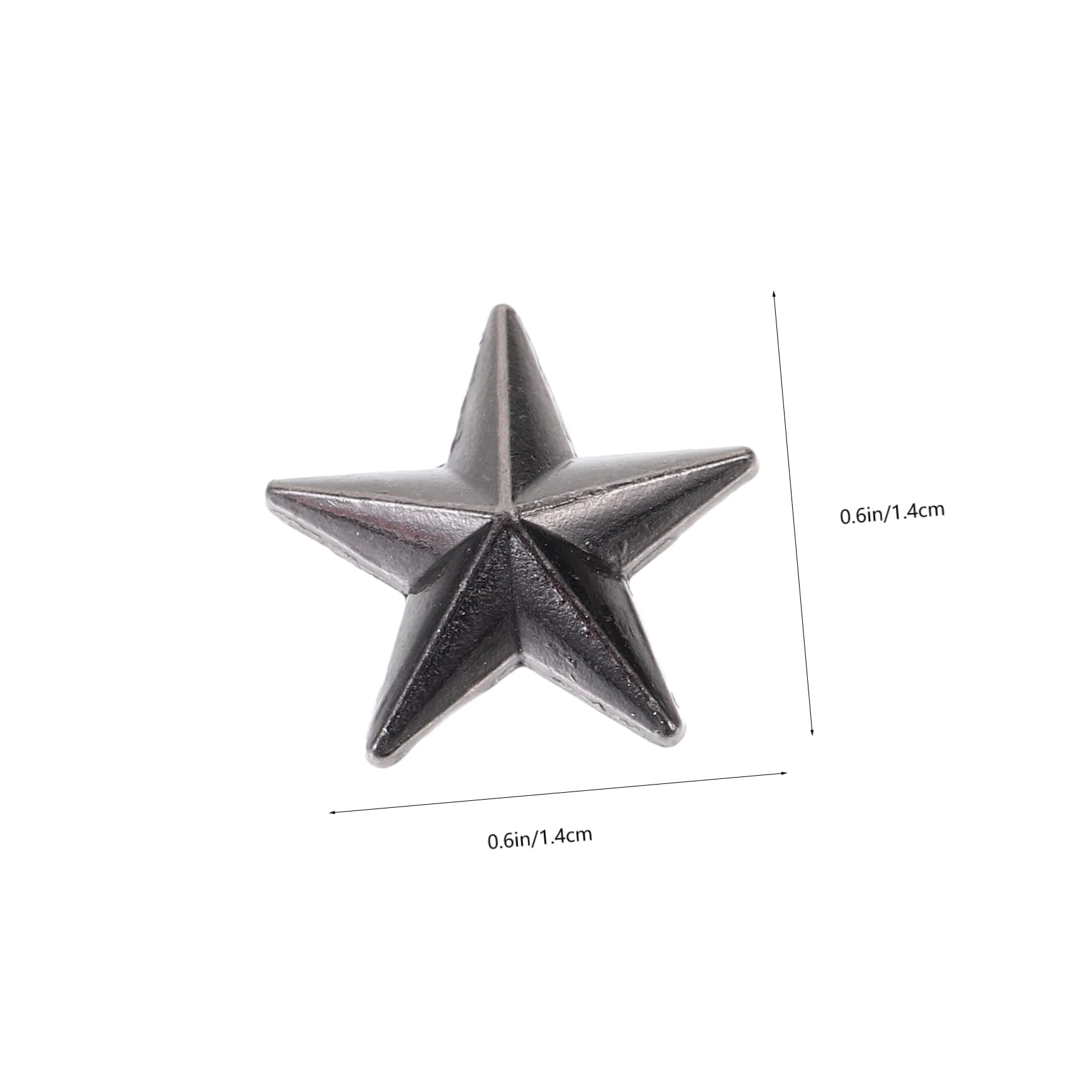IWOWHERO DIY Punk Clothing Studs 50pcs Star Rivet Decorations Alloy Alloy Clothing Bag Accessories Easy to Use Install