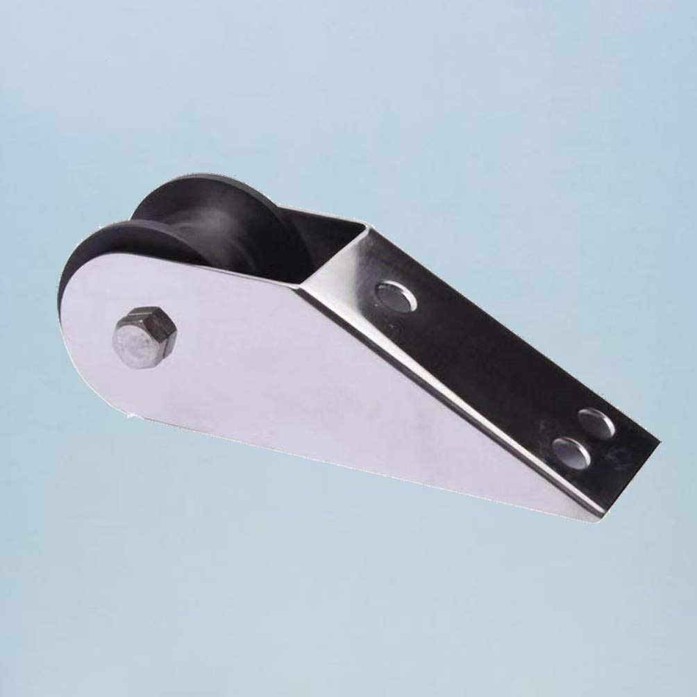 BESPORTBLE Staffa di Ancoraggio per Barca in Acciaio Inox 1 Pezzo | Rullo in Nylon, Finitura Argento, per Catena di Ancoraggio, Accessorio Marino Installazione Semplice