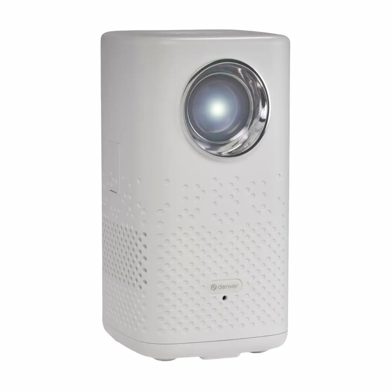 Denver PR-4700 Proiettore portatile 4K con batteria | 150 ANSI lumen, HDMI USB-A Bluetooth, 4K UHD 3840 x 2160p, per esterni e campeggio, durata della batteria di 2 ore