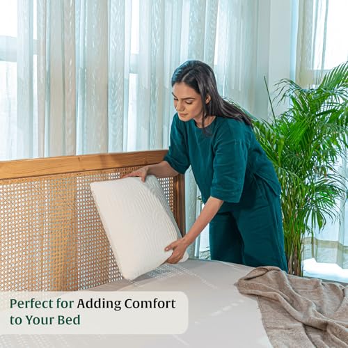 Image of The White Willow Moulded PU Foam Square Cushion Insert Pillow Filler 18 Inch X 18 Inch for Sofas & Bed